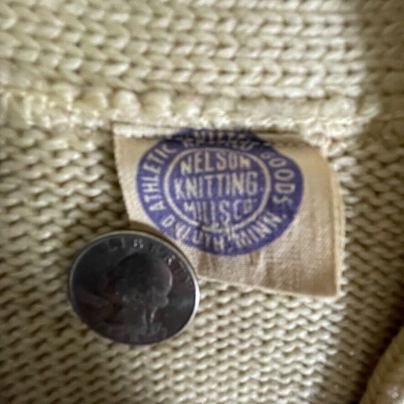 Vintage 1949 Hayti Missouri High School Football Champions cardigan sweater - Picture 6 of 9